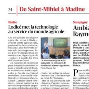 article négoce agricole Lodicé à Bislée en présence des acteurs agricoles locaux