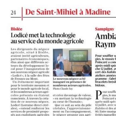 article négoce agricole Lodicé à Bislée en présence des acteurs agricoles locaux